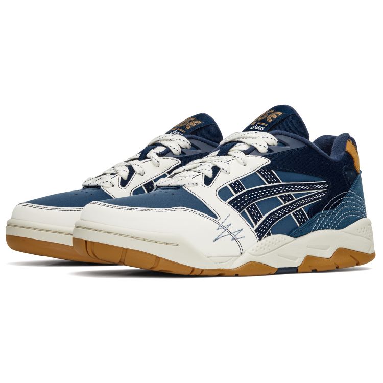 Asics Gel-Fuse Artisan Series Melard Retro Street Fashion Versatile Casual Comfortable Low-Top Retro Basketball Shoes Unisex sneaker Blue 1203A587-400