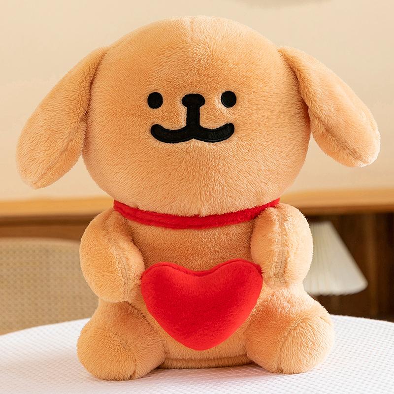 Love line dog doll cute little safflower dog plush toy children sleeping pillow gift