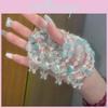Elegant Armband med Graduerade Glaspärlor för Kvinnor Chic Fjärilsdesign