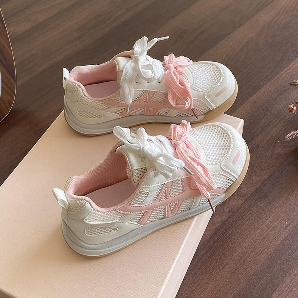 2025 Women's Shoes Casual Platform Shoes Women's Round Toe Lace-Up Tennis Women Vulcanized Sneakers