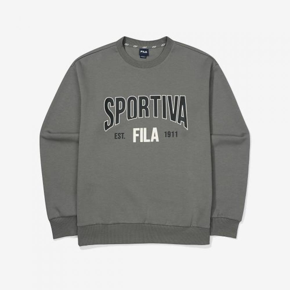 Fila Graphic Cotton Blend Sweatshirt Grey/95