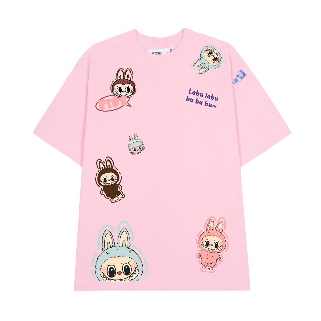 

Футболка с принтом LABUBU, с коротким рукавом, унисекс, дышащая, на все случаи жизни, свободный топ 5XL