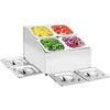 Récipient Gastronorm - vidaXL - GN 1/6 - Acier Inoxydable - 4 Bacs - Couvercles Inclus