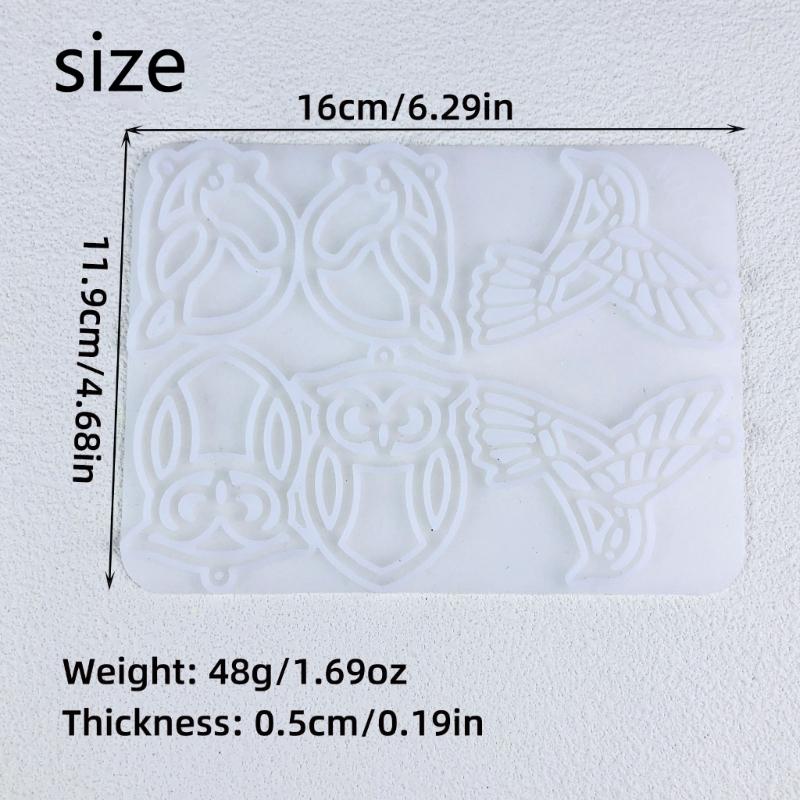 Birds Themed Earring Mould for Unique Jewelry Crafting Silicone Materials for Easy Demolding and Clear Details