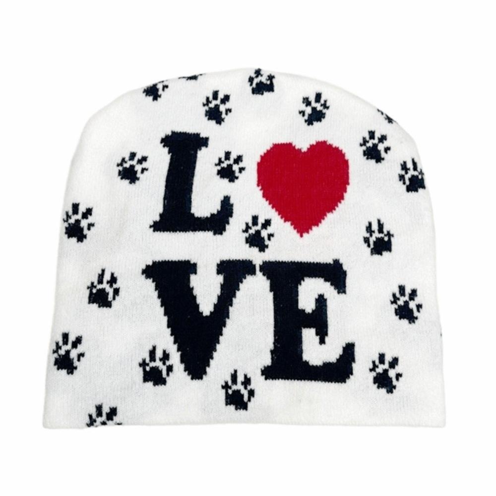 I Love Hot Moms/dads Printed Beanie Caps Windproof Pullover Hat Fashion Knitted Hats Unisex