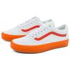 Vans Old Skool Casual Low Top Skate Shoes Small Orange Side Stripe Unisex 'White' (Unisex) Skate Shoes VN0000SBZ34