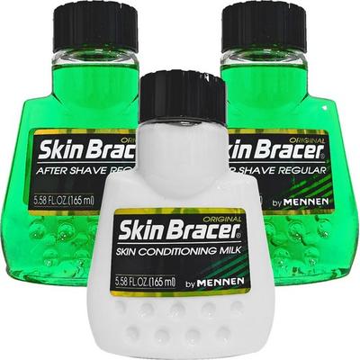 Mennen Skin Bracer 3 סוגי עור 165mlx2ea + תחליב 165mlx1ea סט קוסמטיקה לגברים לגברים, 1 חלק