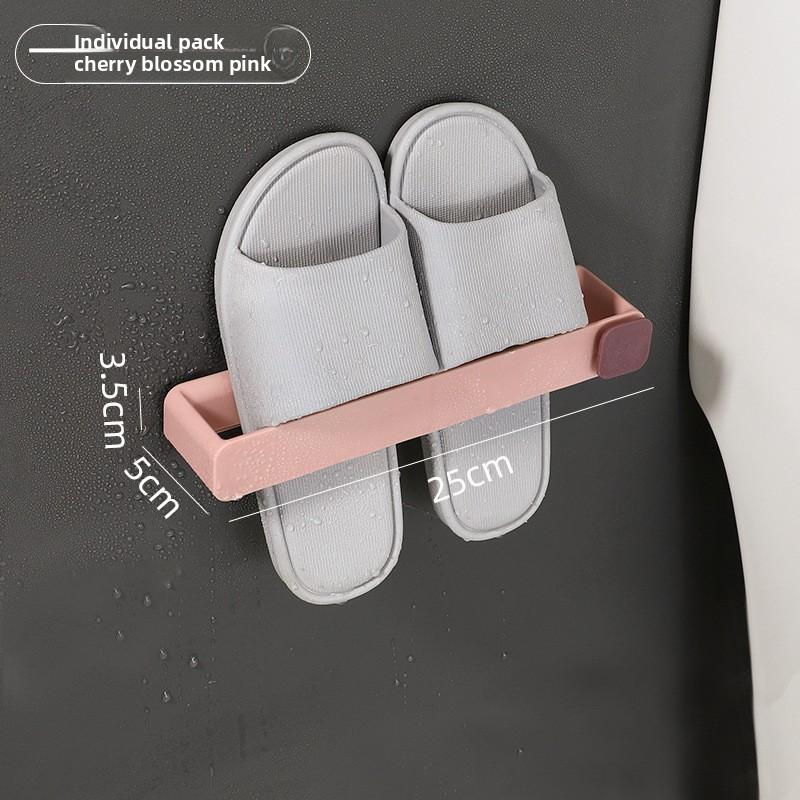 Modern Minimalist Wall Mounted Shoe Rack With Adhesive Installation For Bathroom And Bedroom Storage