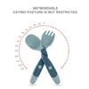 Green Bap Free Children Learn To Eat Training Tableware Twist Fork Spoon Silicone Pp Soft Spoon
