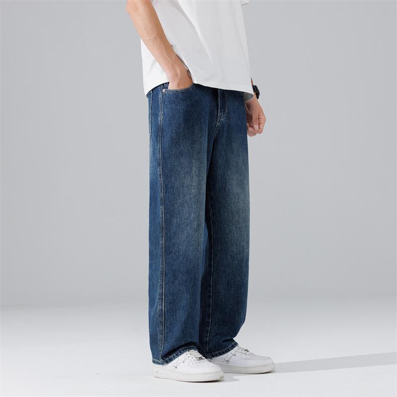 Spring and Summer Jeans Men's Straight American Loose Casual Trousers Trendy Versatile Pants