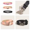 Simple And Stylish Metal Butterfly Rhinestone Belt For Women