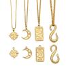5pcs Stainless Steel Heart Charms Star Moon Pendants for DIY Women Fashion Jewelry Sweater Chains Necklaces Findings Supplies