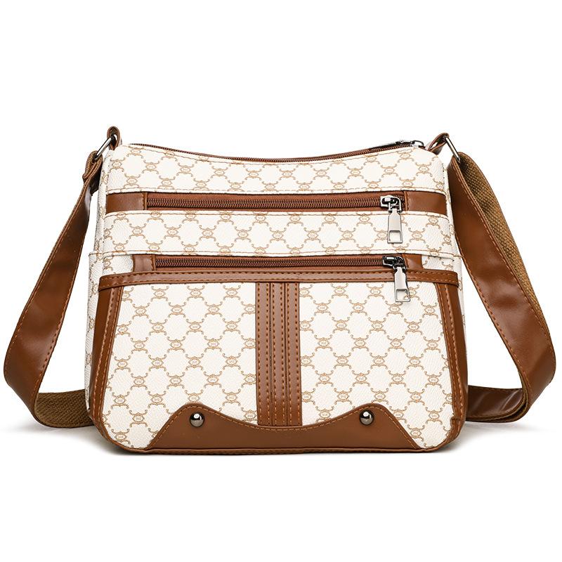 Bag Women's New Messenger Bag Soft Leather Shoulder Bag Retro Simple Fashion Large Capacity Multi-pocket Women's Bag