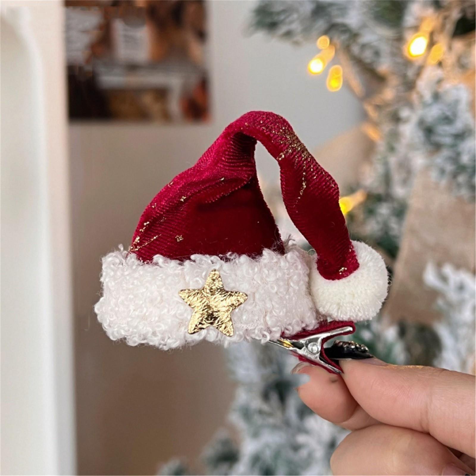 

Веселые рождественские заколки для волос, блестящие блестки, рождественские шапки, заколки со снежинками, Санта, рождественские аксессуары для волос для рождественских праздничных вечеринок One Size