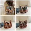 Woven Ethnic Style Backpack Tassel Bohemian Shoulder Bag Portable Fringe Shoulder Bag  Outdoor