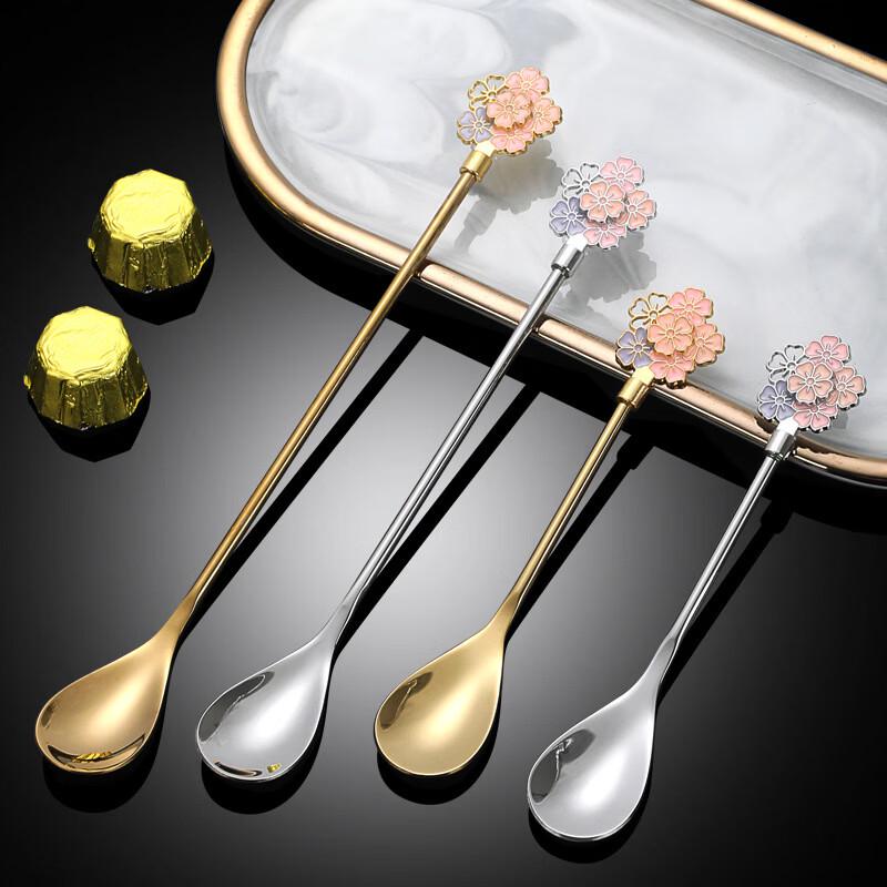 Cherry Blossom 304 Stainless Steel Long Handle Spoon