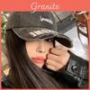 Classic Black Wide Brim Baseball Cap Unisex Distressed Dad Hat Fashionable Spring Streetwear Option