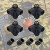 4pcs Table Feet Protectors with 4x Camping Tables Connectors Table Leg Protector for Outdoor Activities Picnic BBQ