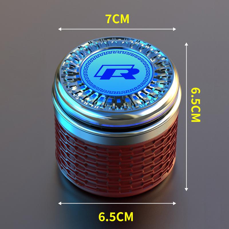 Volkswagen Car LED Ashtray Flame Retardant Ashtray For VW Golf GTI Passat b6 Polo Atmosphere Light CarCigarette Ash Cup keychain zf0