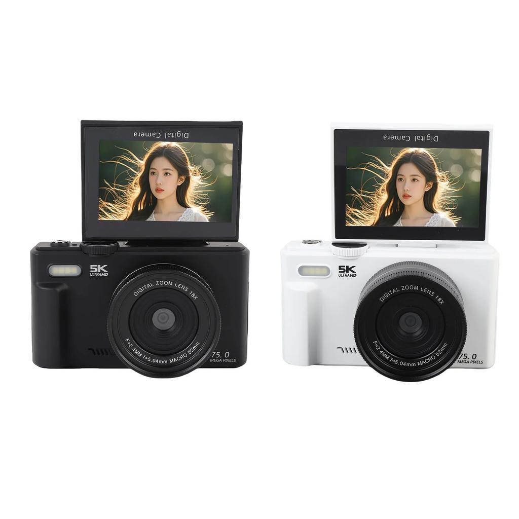 5K HD WiFi Digital Camera Portable 18XAF Autofocus High Definition 3 Inch  Screen 5K Digital Camera for Photography and Video