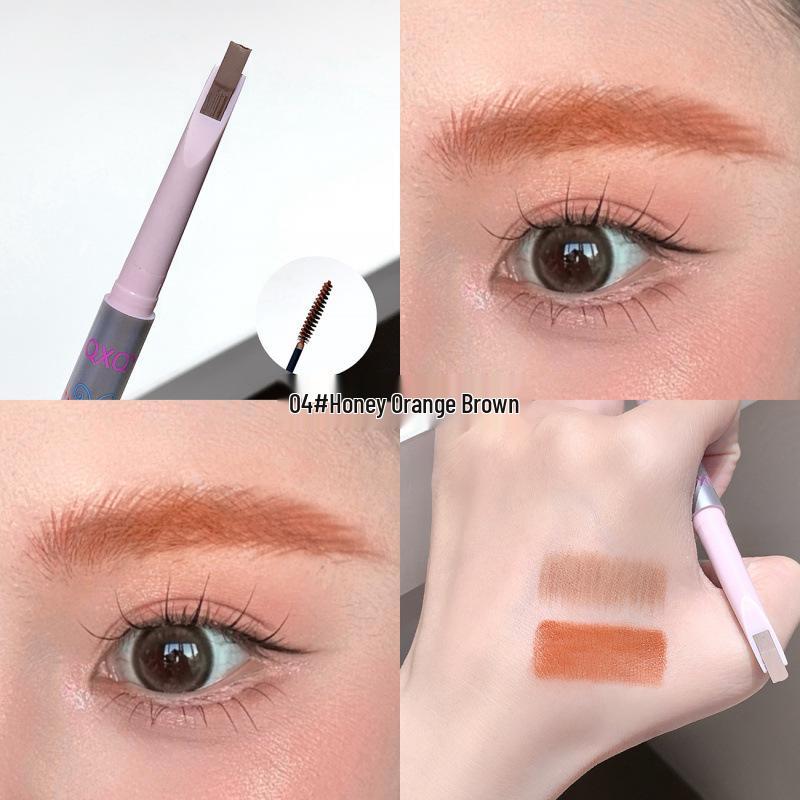 QXQY Agile 2-in-1 Waterproof Eyebrow Pencil & Mascara - Long-Lasting, Smudge-Proof for Natural Eyebrows 200mg Pencil + 2g Mascara