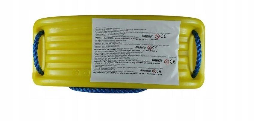 Solid Plastic Playground Swing Yellow Multi
