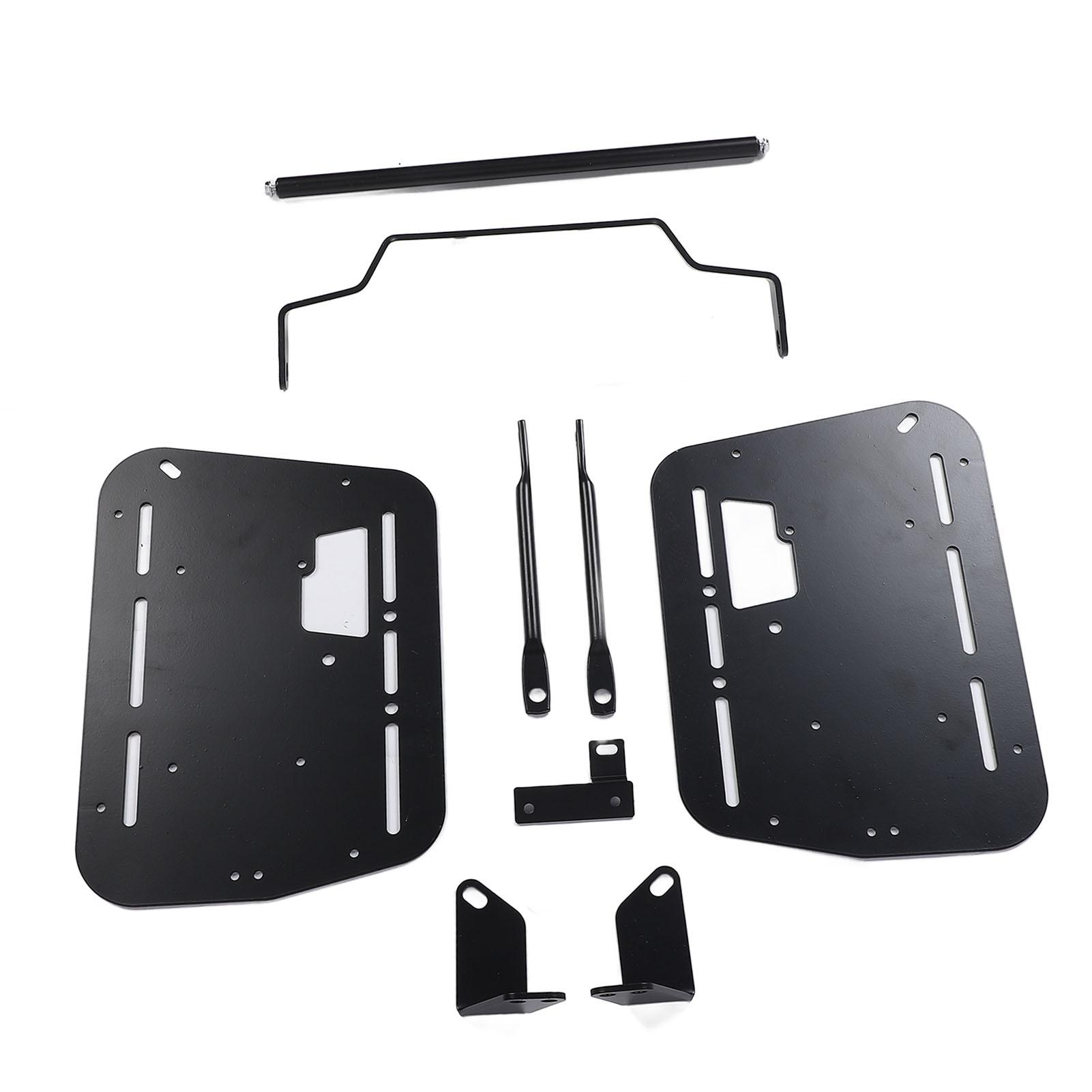 

Motorcycle Side Case Bracket Kit Heavy Duty Carbon Steel Safe Support Motorcycle Side Saddlebag Rack