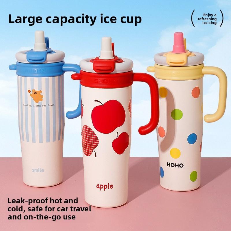 Large Capacity Insulated Travel Mug With Handle For Office And Commuting