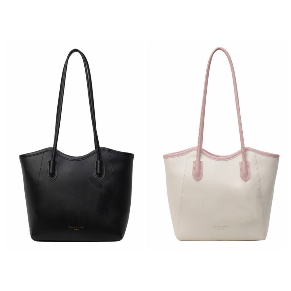 Casual Large Capacity PU Tote Bag Handbag Ins Style Underarm bag Minimalist New Design Armpit Bag Girls