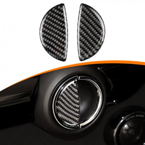 2X Carbon Fiber Door Handle Cover Trim For BMW Mini Cooper R55 R56 R60 2003-2018