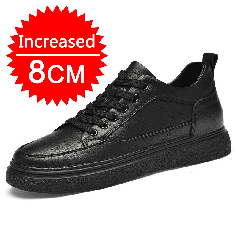 Pánské tenisky Boty na platformě Pánské prodyšné sportovní ležérní plátěné boty Pohodlné platformové Pánské boty se skrytým vnitřním zvýšením 8 cm