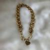 Used MOSCHINO MILANO heart charm chain necklace