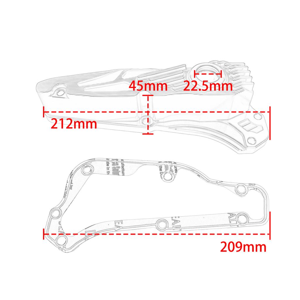 For Vespa GTS GTV 125 250 HPE 300 2019–2025 Motorcycle Oil Pan Aluminum Clear Visible Oils Bottom Potn