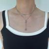 Layer Bead Tassels Necklace Delicate Chain Collarbone Jewelry Trendy Women
