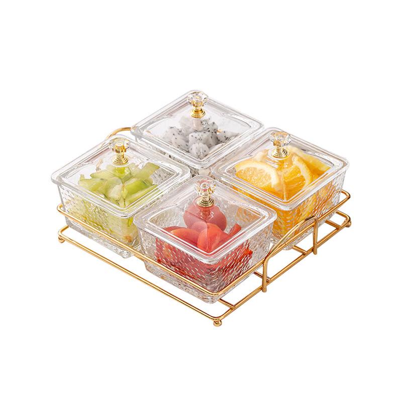 Danshi Zhiyuan European Style Divided Glass Snack Plate