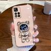 Shiny Glitter Quicksand Bear Phone Bracket Case For Xiaomi Redmi Note 13 11 12 11S 12C 10C 10A 9 9C POCO X5 X3 Pro Plating Cover