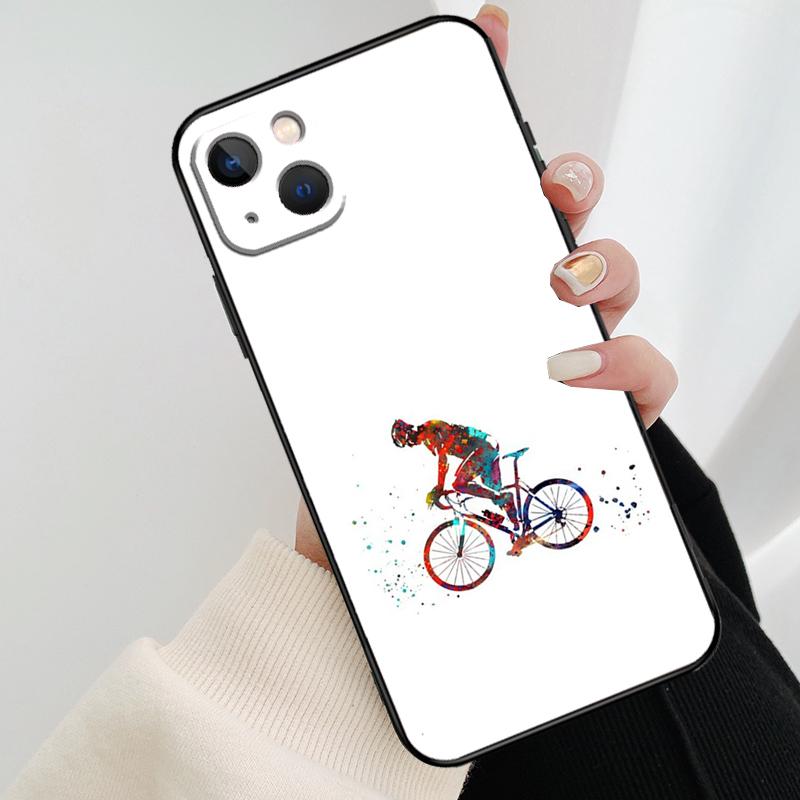Bike Bicycle Phone Case For iPhone 17 Pro Max 15 14 13 11 12 16 Pro Max mini 15 16 Plus 16e 17 Air Cover