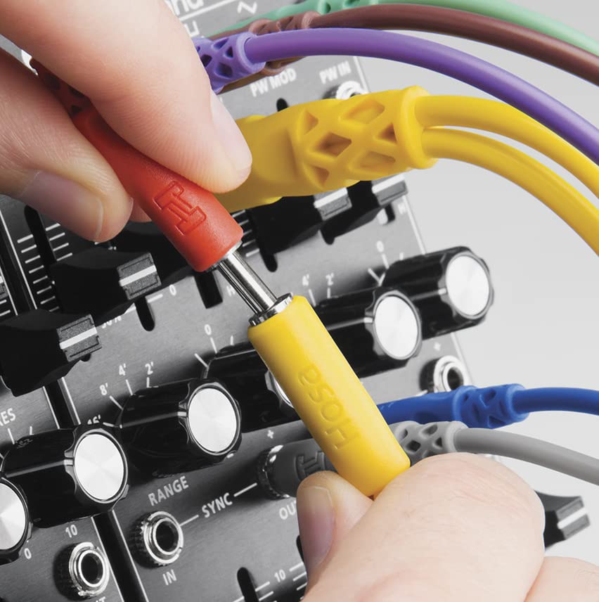 Hosa CMM-500Y-MIX Patch Cables (5-Pack) - 15cm X 1, 30cm X 1, 45cm X 1, 60cm X 1, 90cm X 1