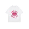 Black Oversized T Shirt Love More Worry Less Smiley Face With Hearts Print Casual Streetwear For Women Summer Outfits