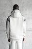 Men's Handmade Hooded Sweatshirt, Brushed, with Spray Effect - Cosmic Gray