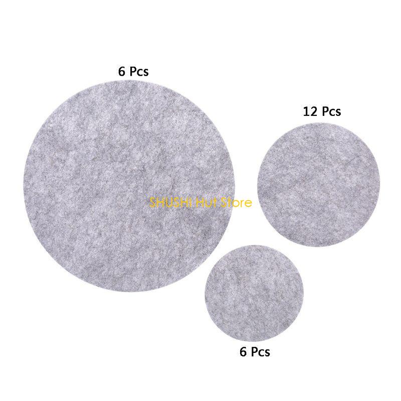 Set of 24 Soft Felt Plate Dividers 3 Sizes Pan Separator Pads Cookware Bakeware D57B