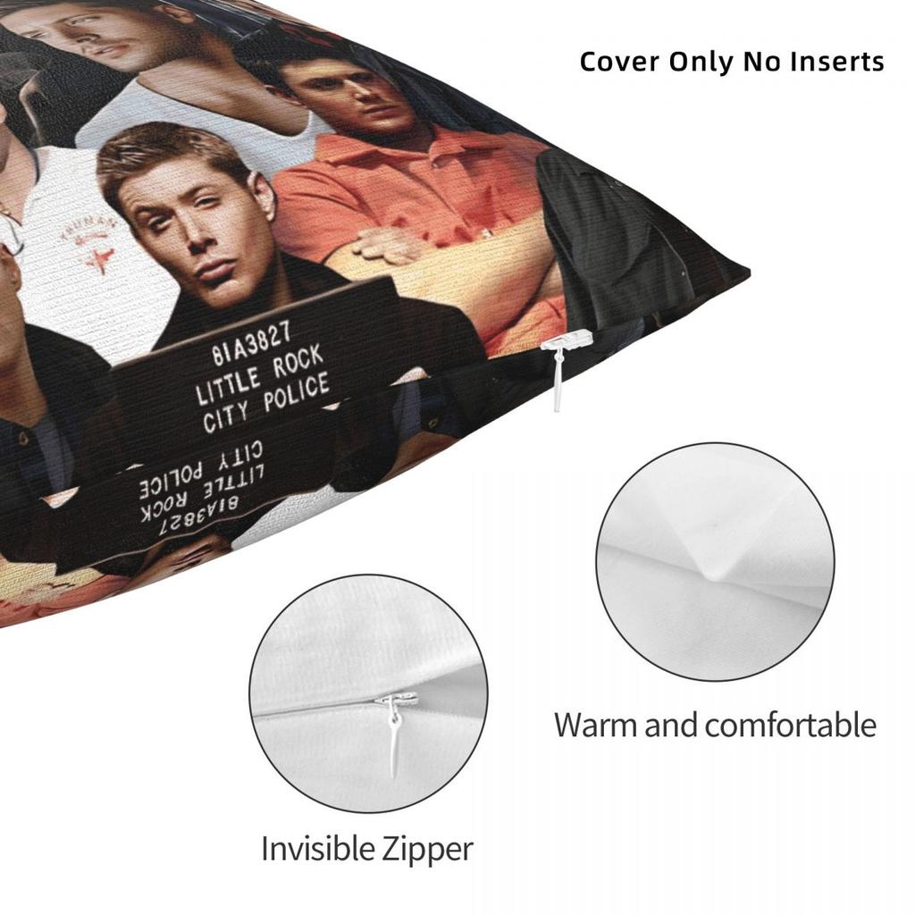 Supernatural Dean Winchester Collage Pillow Cover Retro Trendy Pillow Case Cushion Cover Pillowcases For Living Room Chair