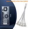 Adapter Cable Computer Cpu Fan Splitter Cable 4 Pin Adapter Hub 1 to 4 Converter Pwm 4pin Fan Extension Power Cable Motherboard