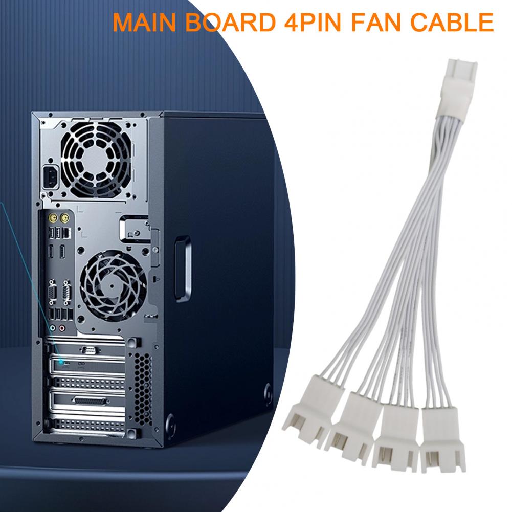 Adapter Cable Computer Cpu Fan Splitter Cable 4 Pin Adapter Hub 1 to 4 Converter Pwm 4pin Fan Extension Power Cable Motherboard