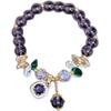 Luxury Crystal Beads Bracelet Hand Jewelry Vintage Beaded Bracelet Zircon Inlay Pendant  Friends