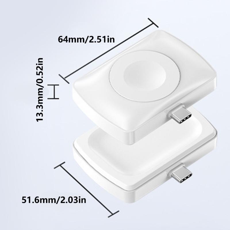 2 in 1 Fast Charger with Magnetic Wireless Charging USB C Charger Block for Wireless Earphone Watch 9/6/8/7