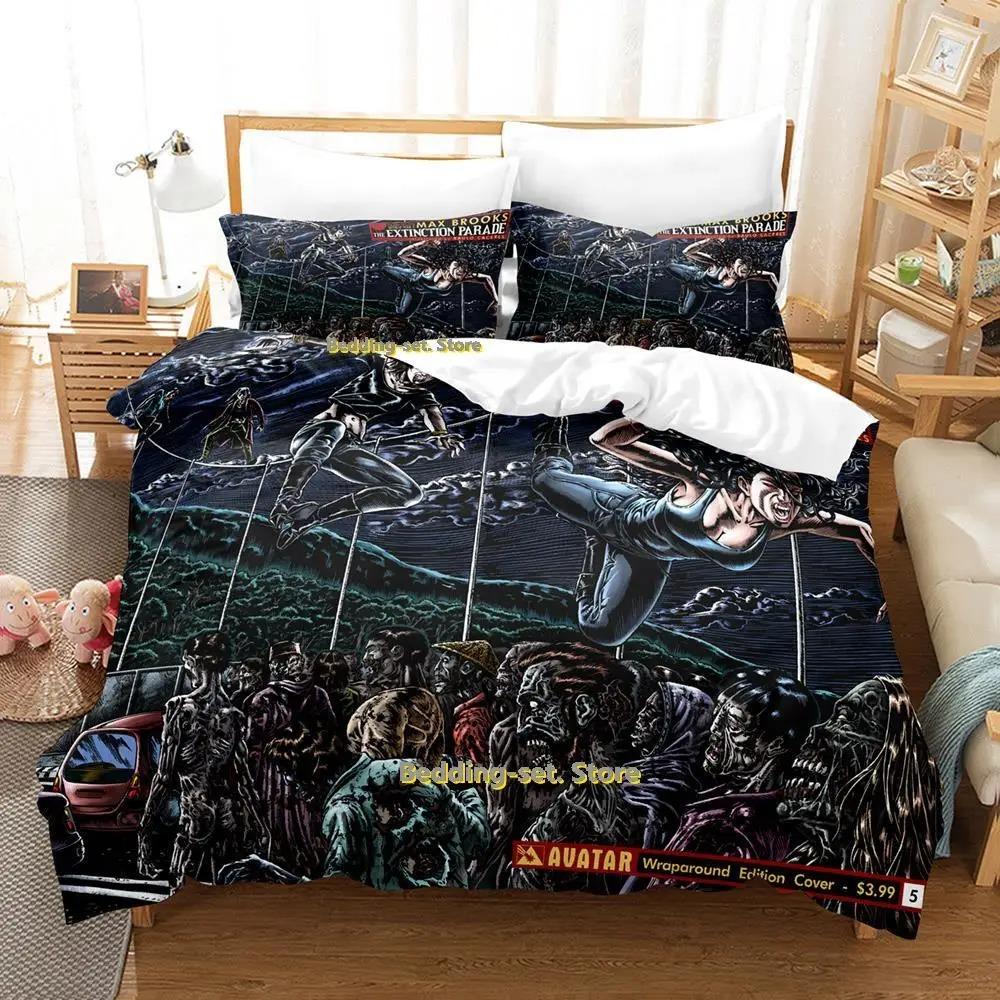 Set Biancheria da Letto Comics Extinction Parade Set da tre pezzi Cartone Animato Anime Adulto Bambino Camera da Letto Set Copripiumino lençol de cama casal