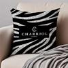 Fashion Modern Luxury CCharriols Cushion Cover Pillowcase Antidustmite Invisible Zipper Short Plush Sofa Cushion