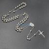 HX6F 6mm Rosenkranz Gebetsperlen Halskette Katholisch Christlich Religiöser Schmuck Anhänger Geschenk