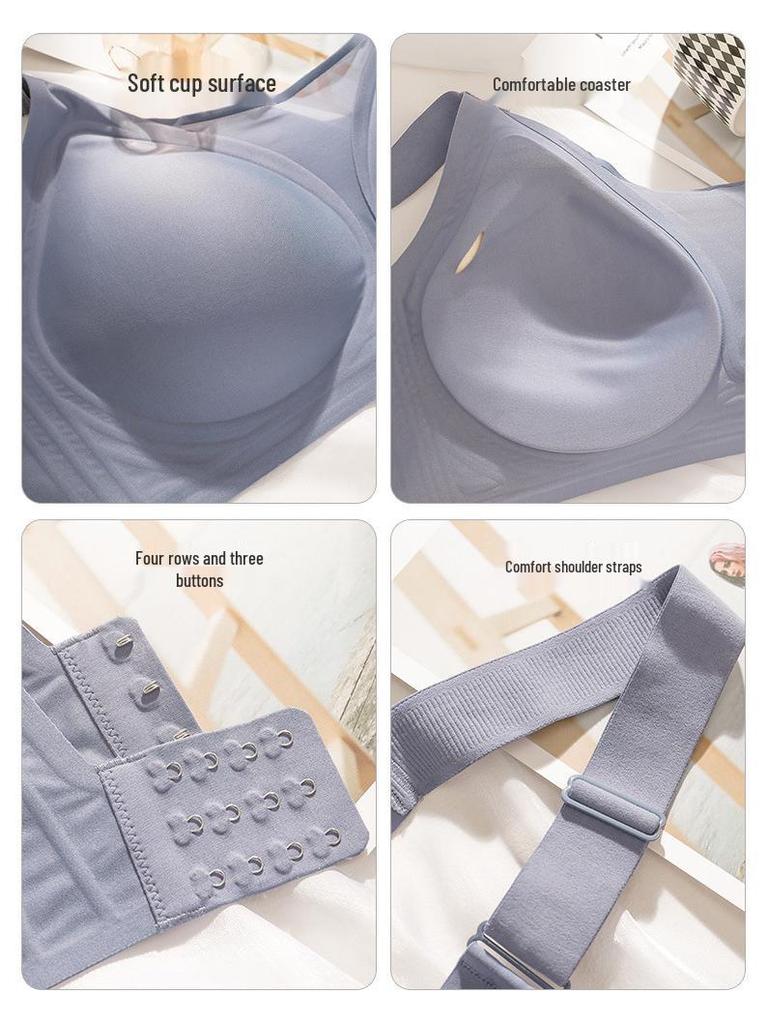 Seamless Mesh Plus-Size Anti-Sagging Bra for Large Breasts - Slimming, Anti-Exposure, Full Coverage, Thin Style